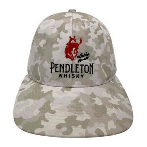 Pendleton Whiskey White Camo Camouflage Pattern Mesh Back Adjustable Strap Hat